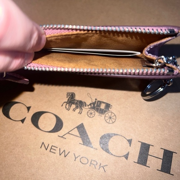 NWT COACH Mini Skinny ID Case Card Wallet & Keychain 88250 - Picture 4 of 4